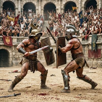 Combats de gladiateurs - Jeux sanglants dans la Rome antique - Gladiateurs : histoire & faits sur les combats de Rome