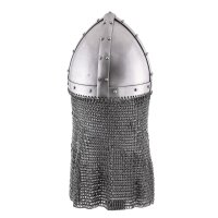 Casque à pinces de lépoque Vendel avec poignet en chaîne, adapté au combat dexhibition