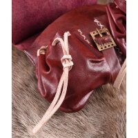 Sac médiéval en cuir ou sac à reins, 14ème siècle, div. couleurs