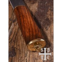 Couteau viking en acier damassé avec manche en bois