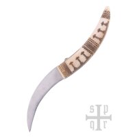 Couteau de poche viking en acier au carbone avec manche en os