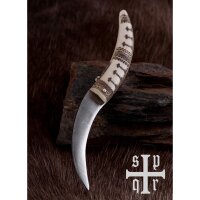 Couteau de poche viking en acier au carbone avec manche en os