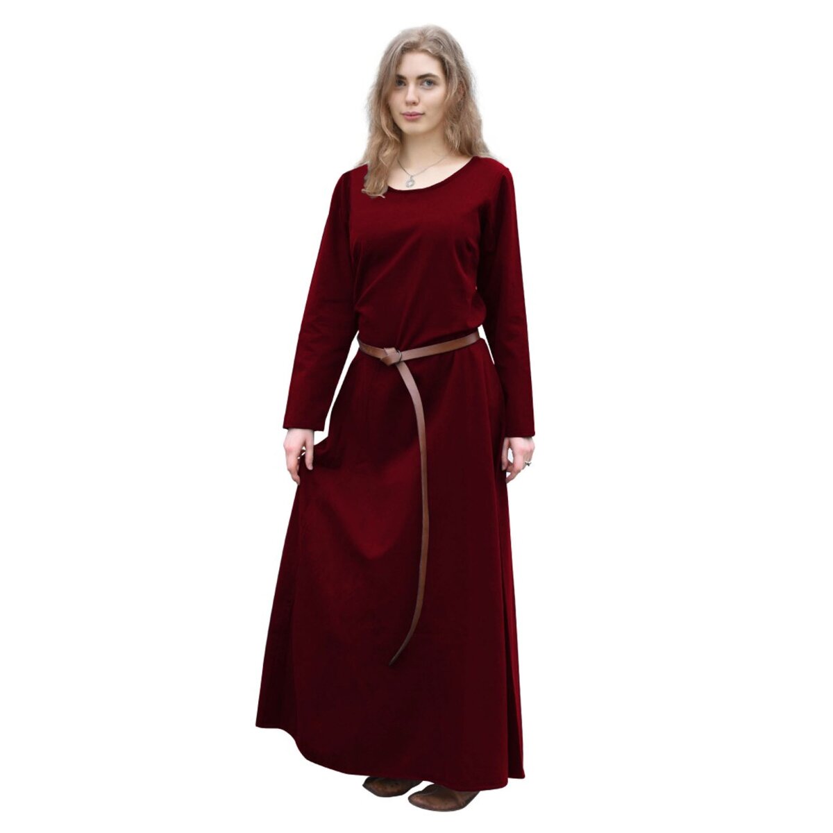 high medieval dress Afra from canvas dark blue