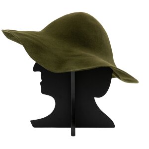 Chapeau feutre tricorne ou grand pèlerin vert olive