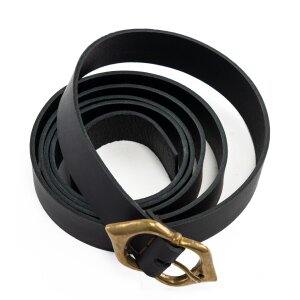 Ceinture médiévale avec boucle en laiton 30mm noir