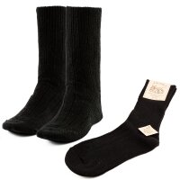 2 paires de chaussettes en laine finement tricotées ou chaussettes tricotées teintées écologiquement Noir