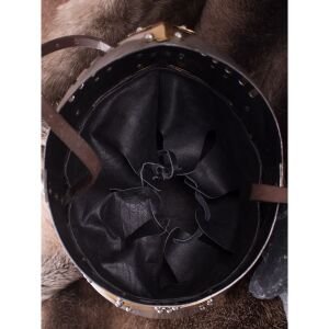 Casque de croisé en forme de pot, 13e siècle, acier de 1,2 mm