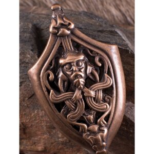 Tôle de place pour fourreau dépée viking, bronze
