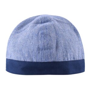 Birka Cap with Herringbone Pattern, blue