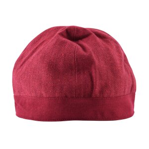 Birka Cap with Herringbone Pattern, wine red