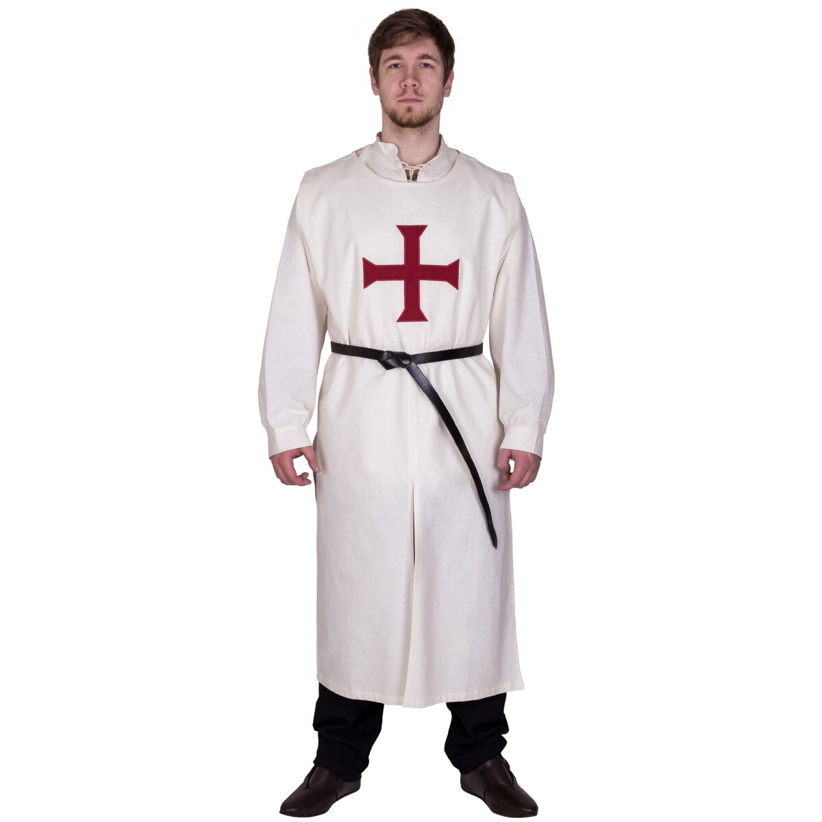 Medieval Tabard, Templar, natural-coloured/red