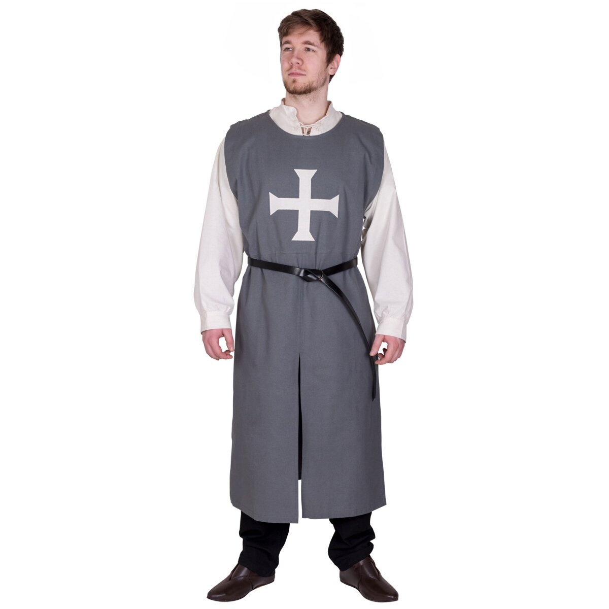 Medieval Tabard, Teutonic Knights, grey/natural-coloured