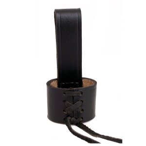 Porte ceinture pour poignard, en cuir noir, taille ajustable