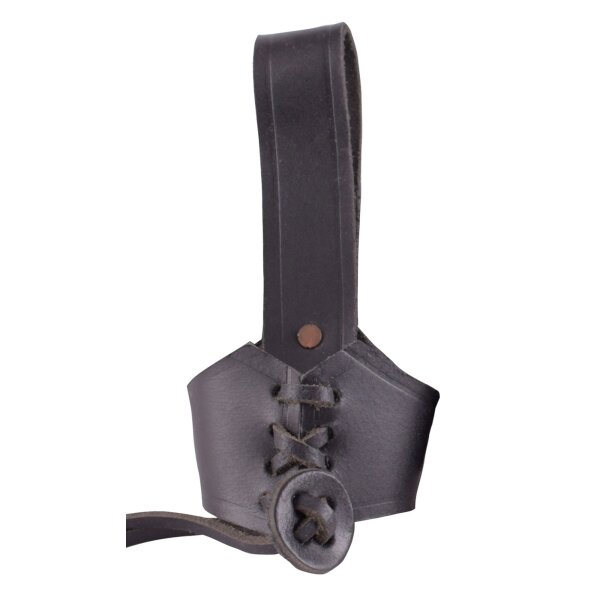 Porte-ceinture en cuir pour cornes à boire de 0,4 litre et plus, noir