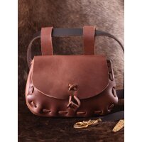 Sac médiéval en cuir, marron clair