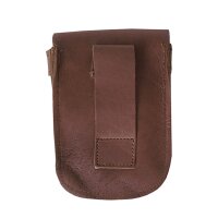 Sac banane marron avec bouton en bois de cerf