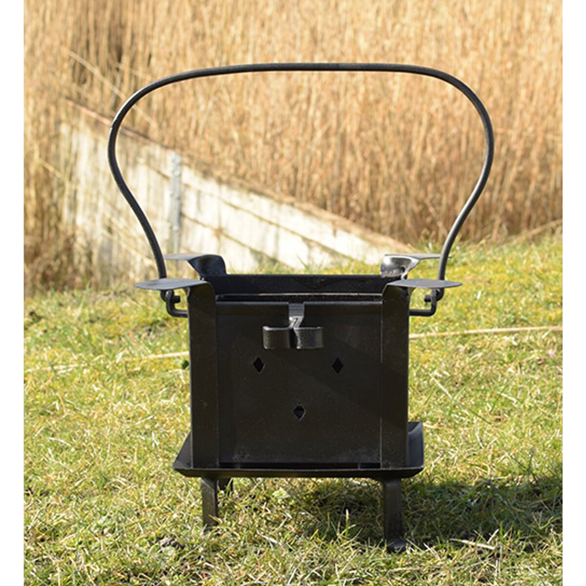 Portable fire pit and grill from steel