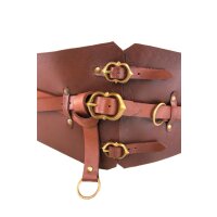 Ceinture de corsage en cuir avec 3 boucles et 2 anneaux