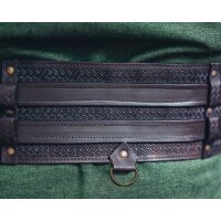 Ceinture large viking épique avec poinçon à nœuds