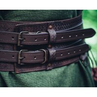 Ceinture large viking épique avec poinçon à nœuds