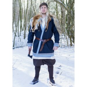 jupe à rabat Bjorn, manteau viking avec bordure,...