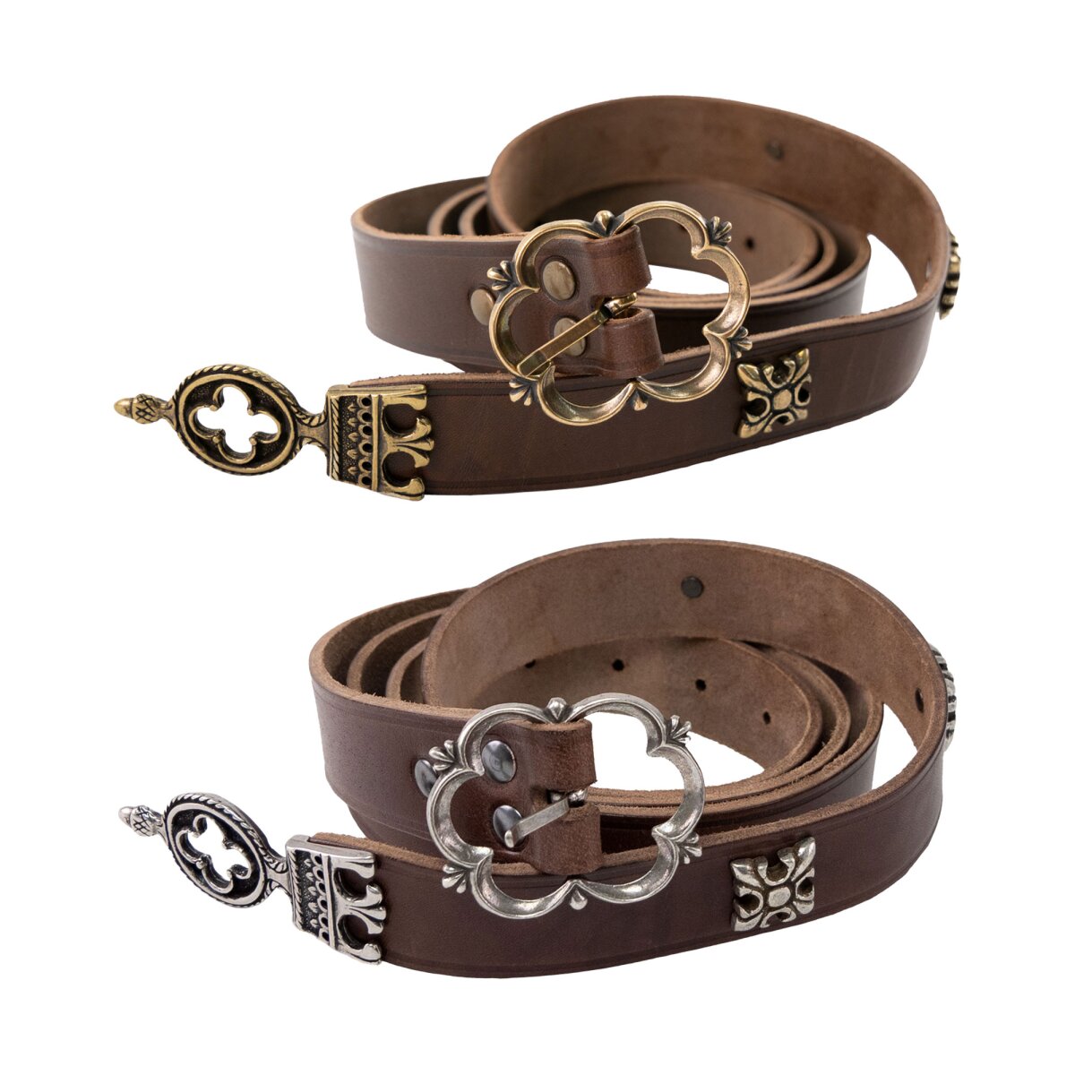 Late medieval belt brown, richly studded