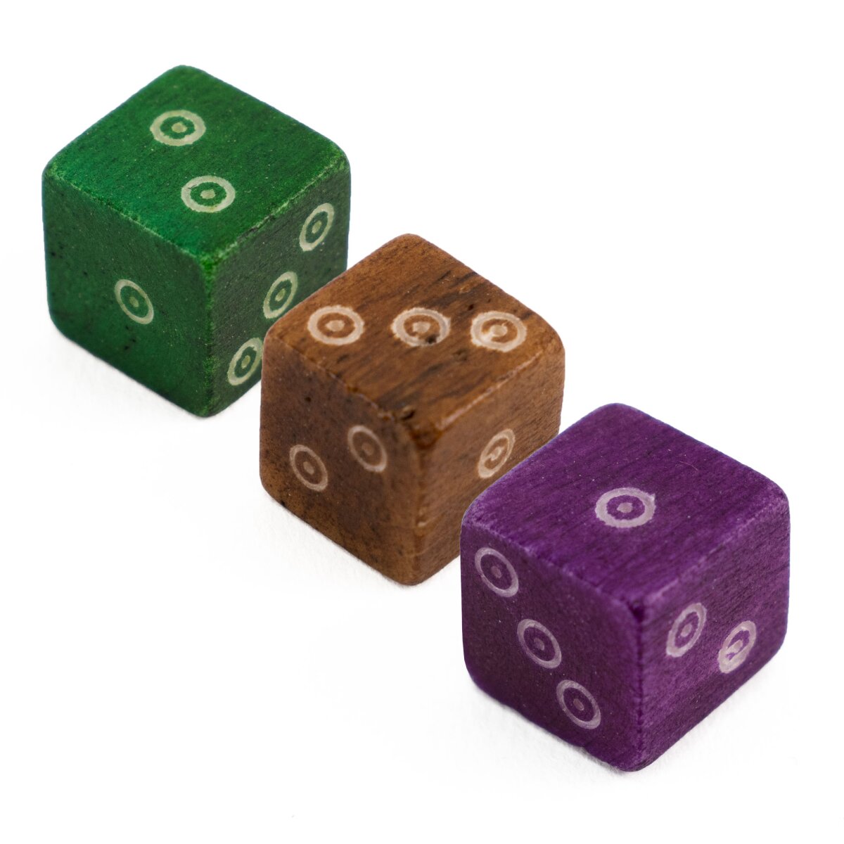 1 cube en os coloré avec des yeux romains