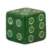 1 cube en os coloré avec des yeux romains