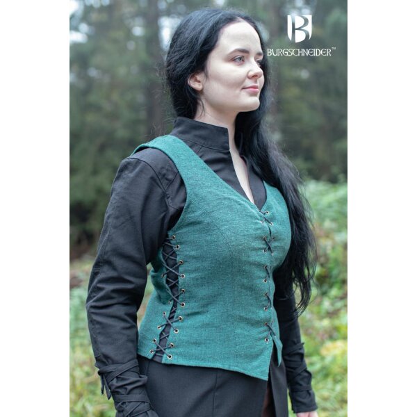 Gilet médiéval Marian vert