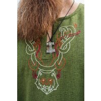 Tunique viking avec broderies - Vert