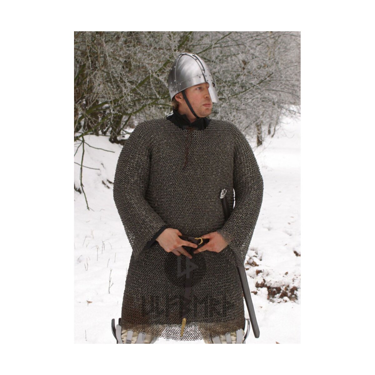 chainmail shirt Hauberk, round ring with round rivets,...