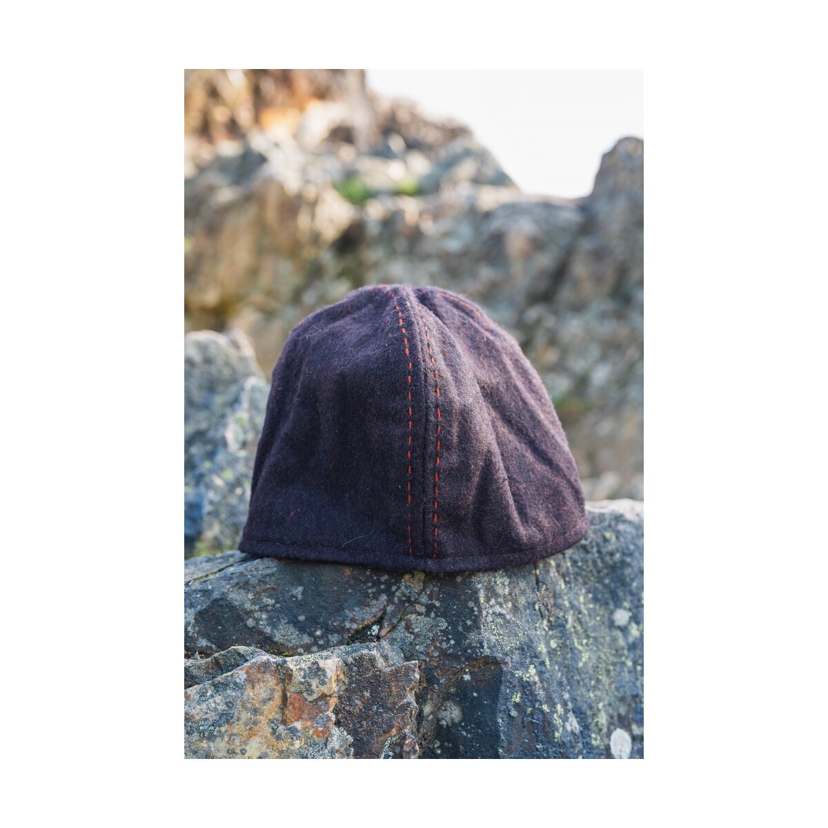 Casquette Viking en laine - Marron