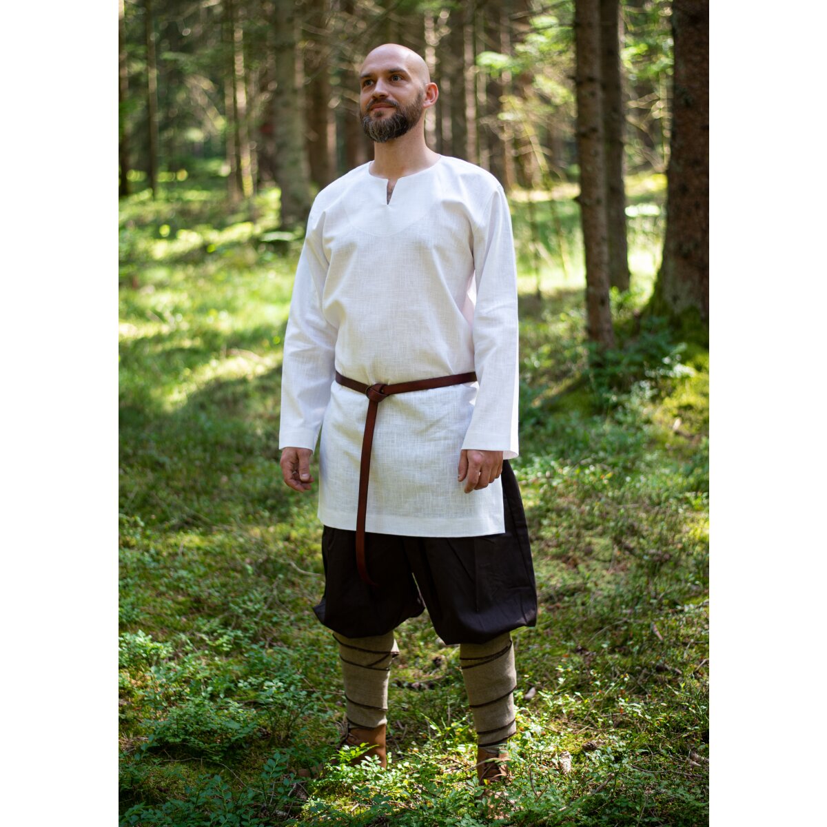 Viking tunic or undertunic Linen white