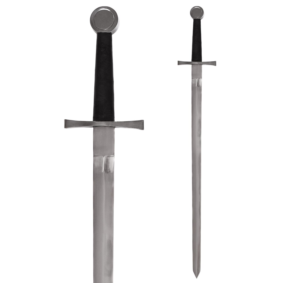 Medieval one-handed sword with disc pommel, steel