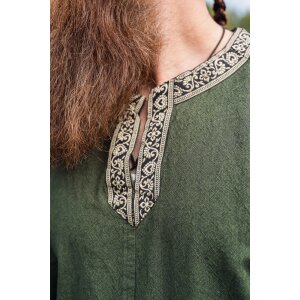 Tunique viking à manches courtes avec bordure "Richard" Vert