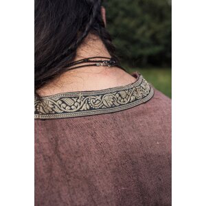 Tunique viking à manches courtes avec bordure "Richard" Marron