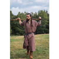 Tunique viking à manches courtes avec bordure "Richard" Marron