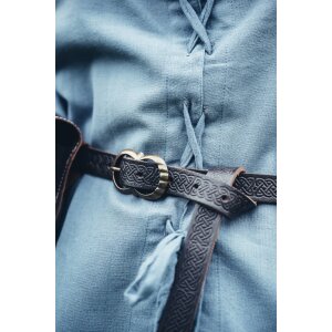 Ceinture celtique en cuir "Merle" brun...