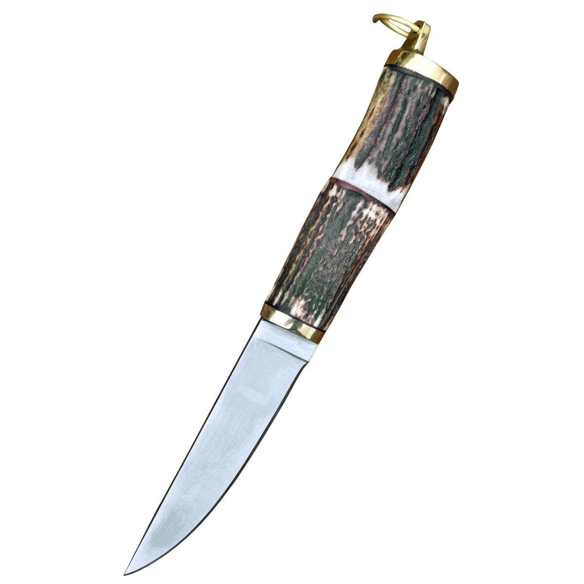 Coltello vichingo con manico a corna di cervo, circa 22 cm