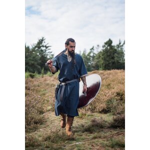 Tunique viking à manches courtes avec bordure...