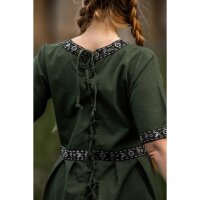 Robe à manches courtes avec bordure Vert "Ennlin