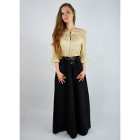 Blouse médiévale et larp, épaules nues en couleur chanvre