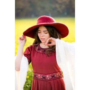 Handmade Hat "Eleganz" Red
