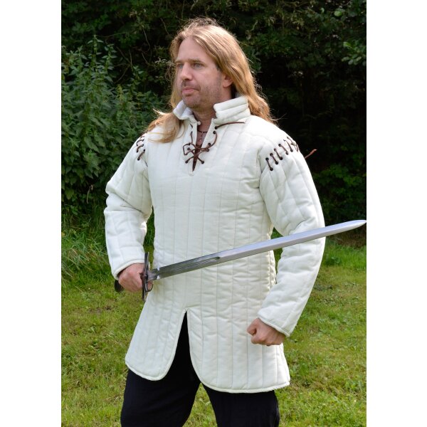 Gambeson, veste darmure, blanc