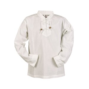 Chemise médiévale pour enfants Colin, avec lacets, naturel