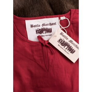 Tunique médiévale à manches longues / chemise Arn pour enfants, rouge