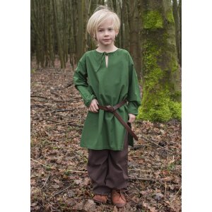 Tunique médiévale à manches longues / chemise Arn pour enfants, vert