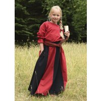 Blouse médiévale à manches longues Helena pour enfants, rouge