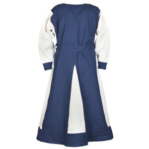 Robe viking pour enfants Solveig, bleu/naturel