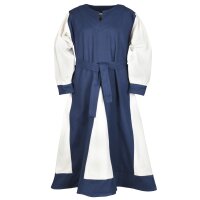 Robe viking pour enfants Solveig, bleu/naturel